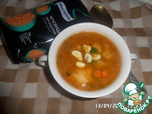 Рецепт Суп с красной чечевицей и овощами