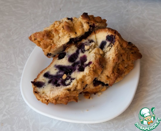 Черничный пирог со штрейзелем