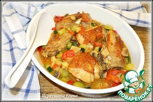 Рецепт Курица с овощами в пивном соусе