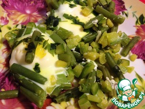 Рецепт Паровая яичница с фасолью и кабачком