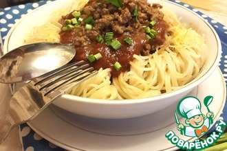 Рецепт: Соус для спагетти А-ля Болонезе