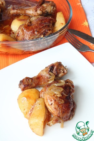 Рецепт Курица с карамелизованными грушами