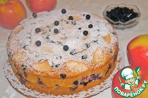 Рецепт Яблочно-миндальный пирог с черникой