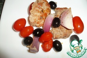 Рецепт Мясо с маслинами и помидорами черри