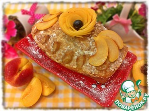 Рецепт Персиковый пирог в сливочной заливке