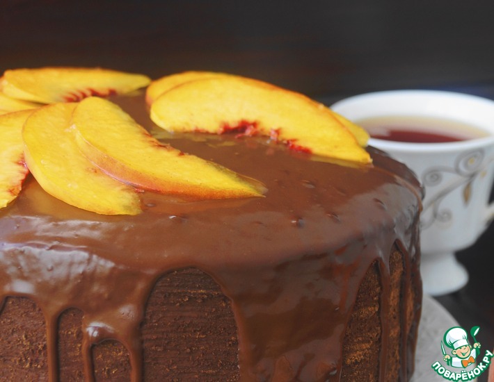 Рецепт: Торт Цветок персика
