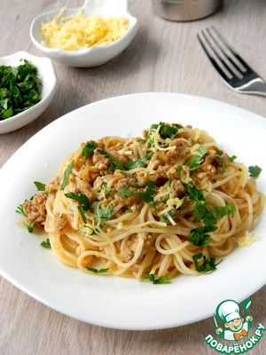 Рецепт Спагетти в перечно-мясном соусе