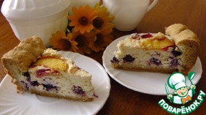 Рецепт Пирог с голубикой и нектарином