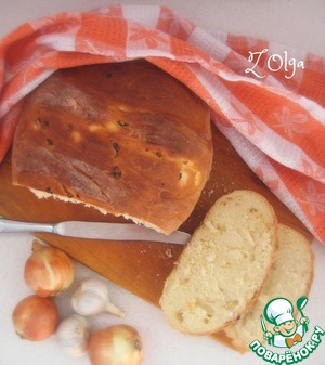 Рецепт Луковый хлеб на сыворотке