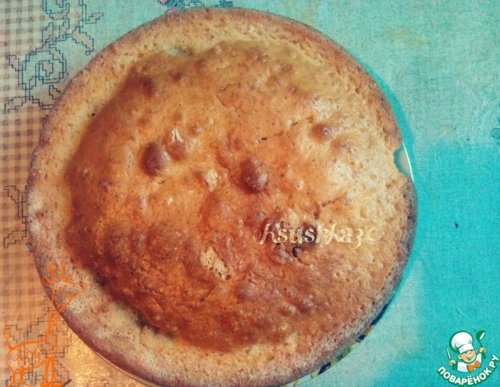 Рецепт: Пирог на кефире с яблоками