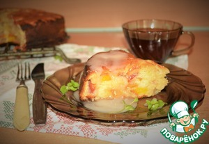 Рецепт Влажный нектариновый пирог с кислой глазурью