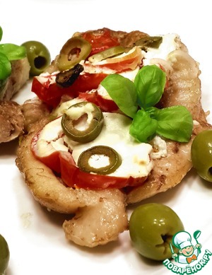 Рецепт Свинина с помидорами и оливками