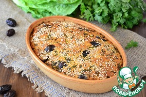 Рецепт Кипрский пирог с маслинами и зеленью