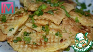 Рецепт Вафельные бризольки с куриным фаршем и сыром