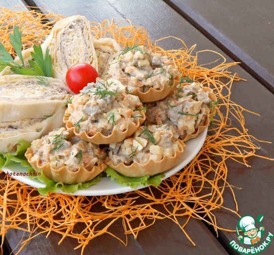 Салат печоночный