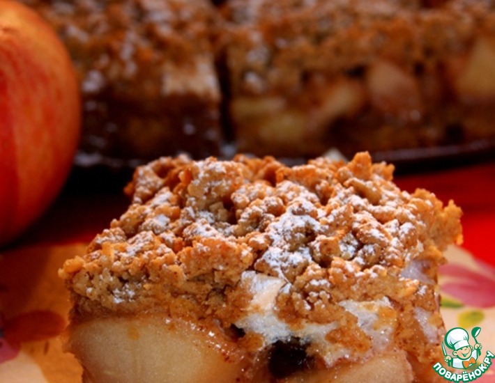 Рецепт: Польский яблочно-ореховый пирог