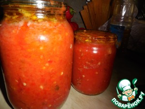 Рецепт Острый-острый живой соус из помидоров и красного болгарского перца