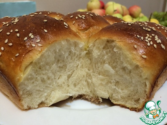 Хлеб "Ромашка" в разломе