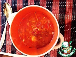 Рецепт Томатный суп с фасолью в мультиварке