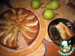 Рецепт Грушевый пирог с орехами и шоколадом