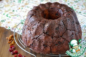 Рецепт Дрожжевой кекс с коричной карамелью и шоколадом