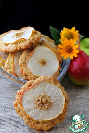 Рецепт Овсяное печенье с яблоком и грушей