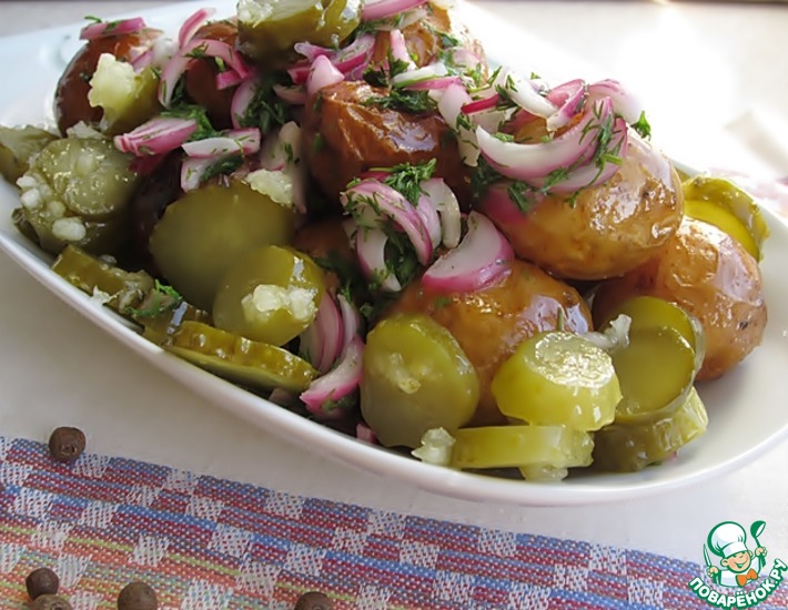 Рецепт: Картофель по-датски в глянцевой карамели