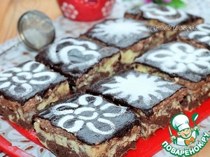 Рецепт Пирожные с творожно-шоколадным кремом в СВЧ