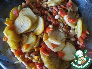 Рецепт Картофель печеный с овощами