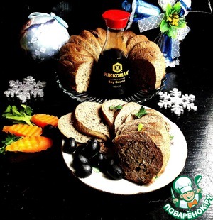 Рецепт Кекс печеночно-сырный с зеленью "Новогодний"