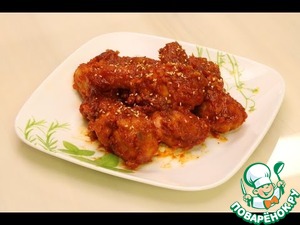 Рецепт Курица во фритюре с соусом по-корейски