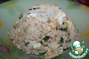 Рецепт Жареный рис с сушеными креветками