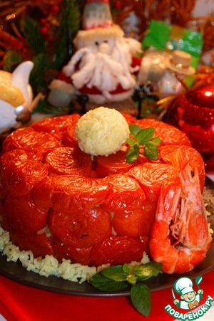 Рецепт Пирог без теста "Подарок от Деда Мороза"