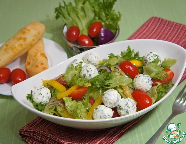Рецепт: Салат с фетой по-гречески