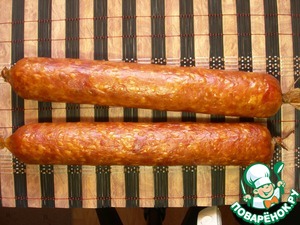 Рецепт Колбаса куриная варено-копченая