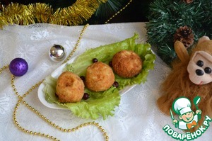 Рецепт Крокеты картофельные "Золотой шар с сюрпризом"
