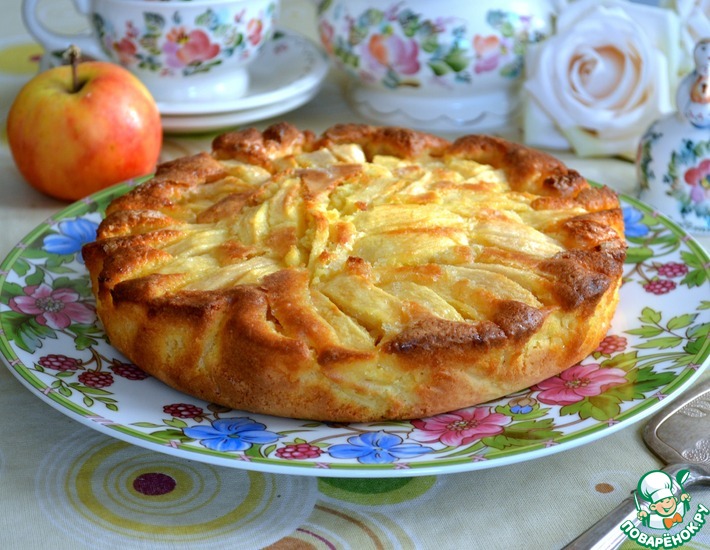 Рецепт: Итальянский деревенский яблочный пирог