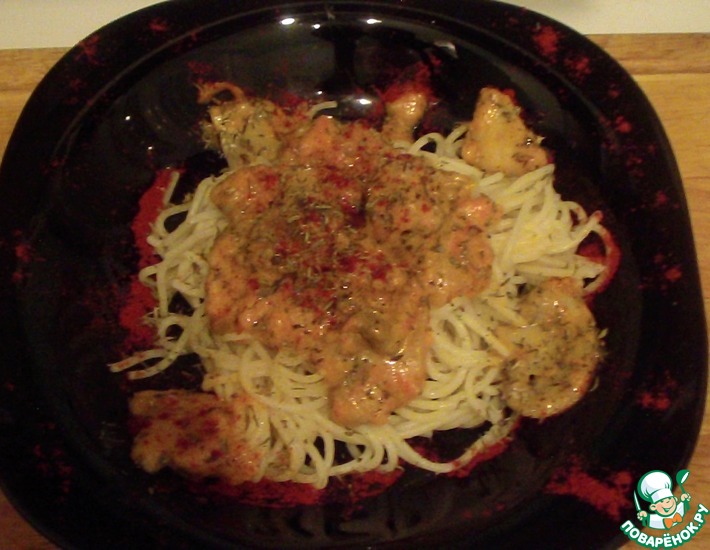 Рецепт: Спагетти с гуляшом