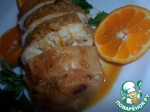 Рецепт Куриная грудка, запеченная в мандариновом соке