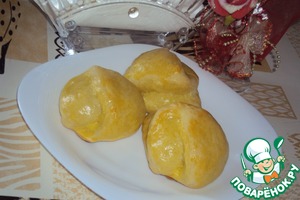 Рецепт Булочки с чесноком и куркумой "Лисьи ушки"