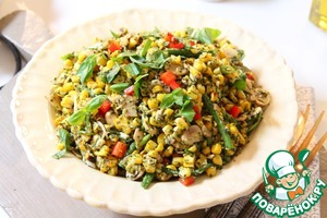 Рецепт Салат из кукурузы с песто из базилика