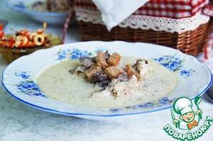 Рецепт Курица с шампиньонами в сметанном соусе