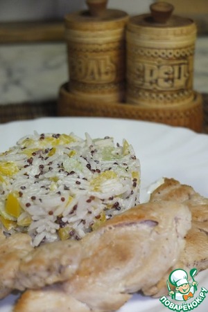 Рецепт Салат с индейкой и рисом