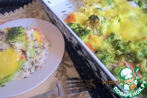 Рецепт Запеканка с брокколи и лососем