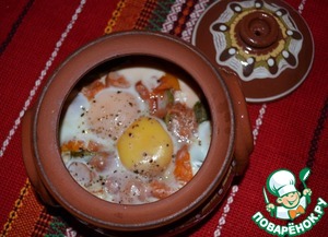 Рецепт Запечённые яйца в горшочках