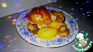 Рецепт Курица с картофелем и шампиньонами