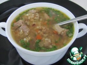 Рецепт Суп из баранины с полбой