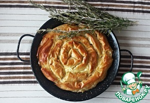 Рецепт Греческий сырный пирог "Улитка"