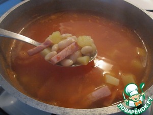 Рецепт Суп с фасолью и карбонатом