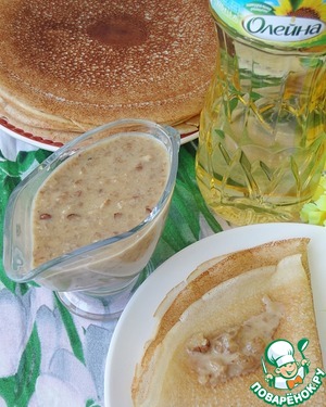 Рецепт Сливочный соус с грецкими орехами и коньяком